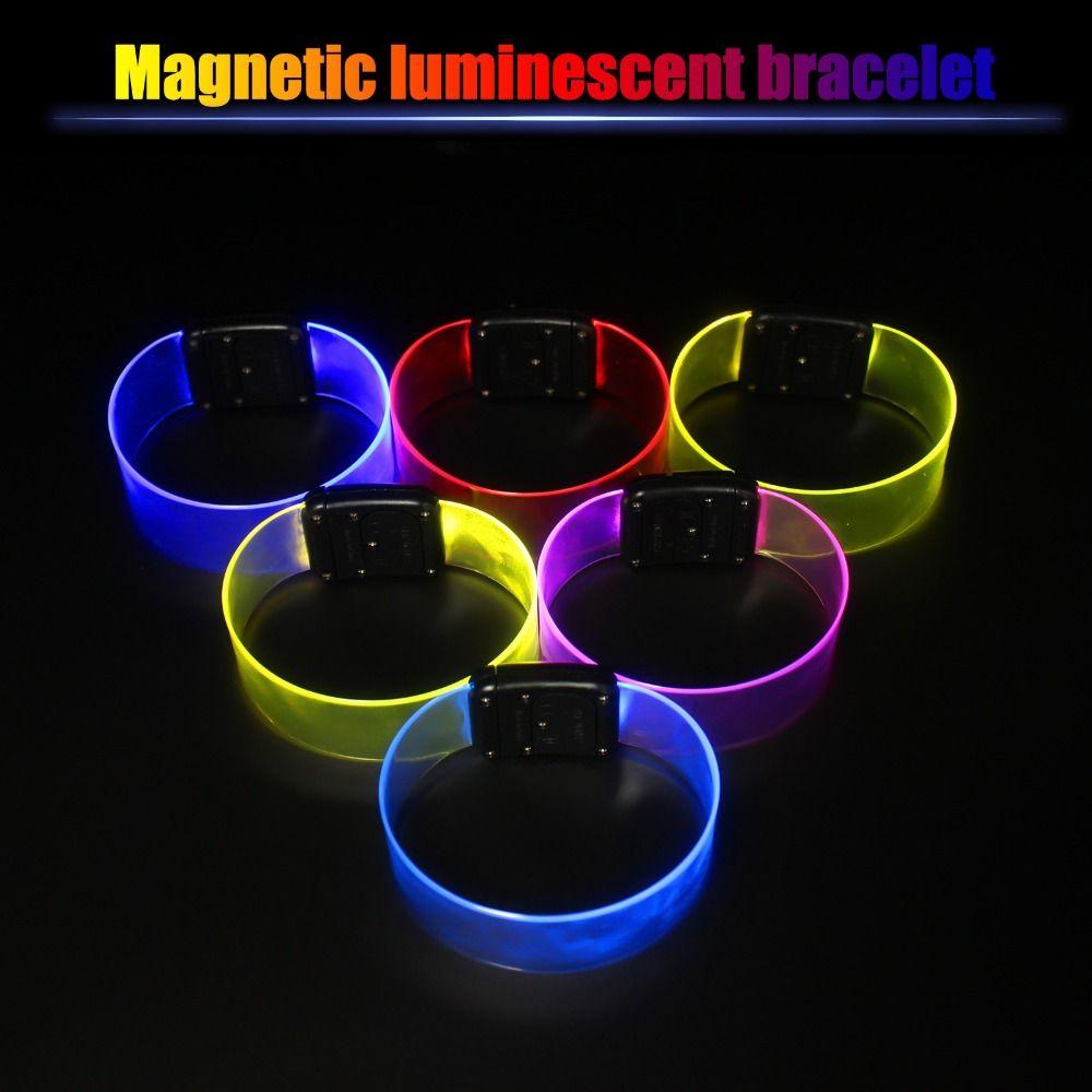 Magnet Luminous Bracelet Chroma Flashing Wristband Concert Support Lighting Band  Concert