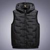 Vest for Men Fat Plus Size Down Cotton Vest Men's Autumn and Winter Hooded Tank Top Loose Size Fat Plus Warm Tank Shoulder Thick Coat