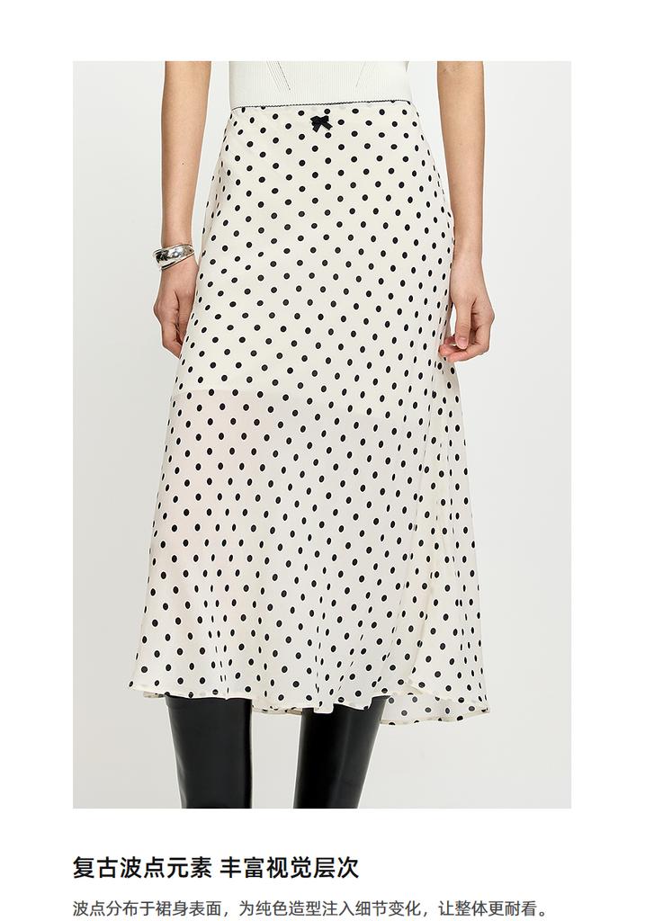 LILY Retro Polka Dot Fish Tail Skirt