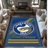 Parramatta Eels Crystal Velvet Rug, Custom Name Text Personalized Non‑Slip Floor Mat for Home Decor Gift