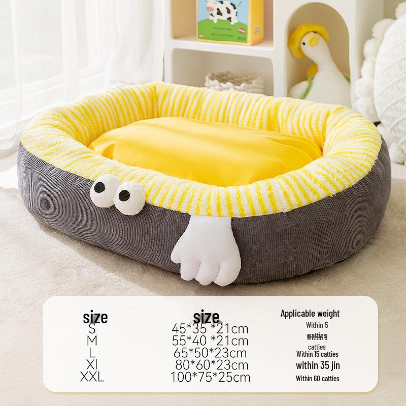 Зимняя теплая лежанка для собаки и коврик для сна для кошки - Утолщенное открытое гнездо для питомца