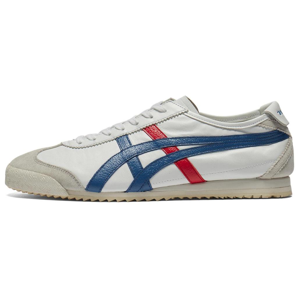 ONITSUKA TIGER Mexico 66 Nm Comfortable Versatile Non-Slip Wear-Resistant Low-Top Casual Shoes Unisex Sneaker White Blue 1183C319-100