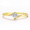 He Cheng Gold Alloy Round Men's Engagement Ring