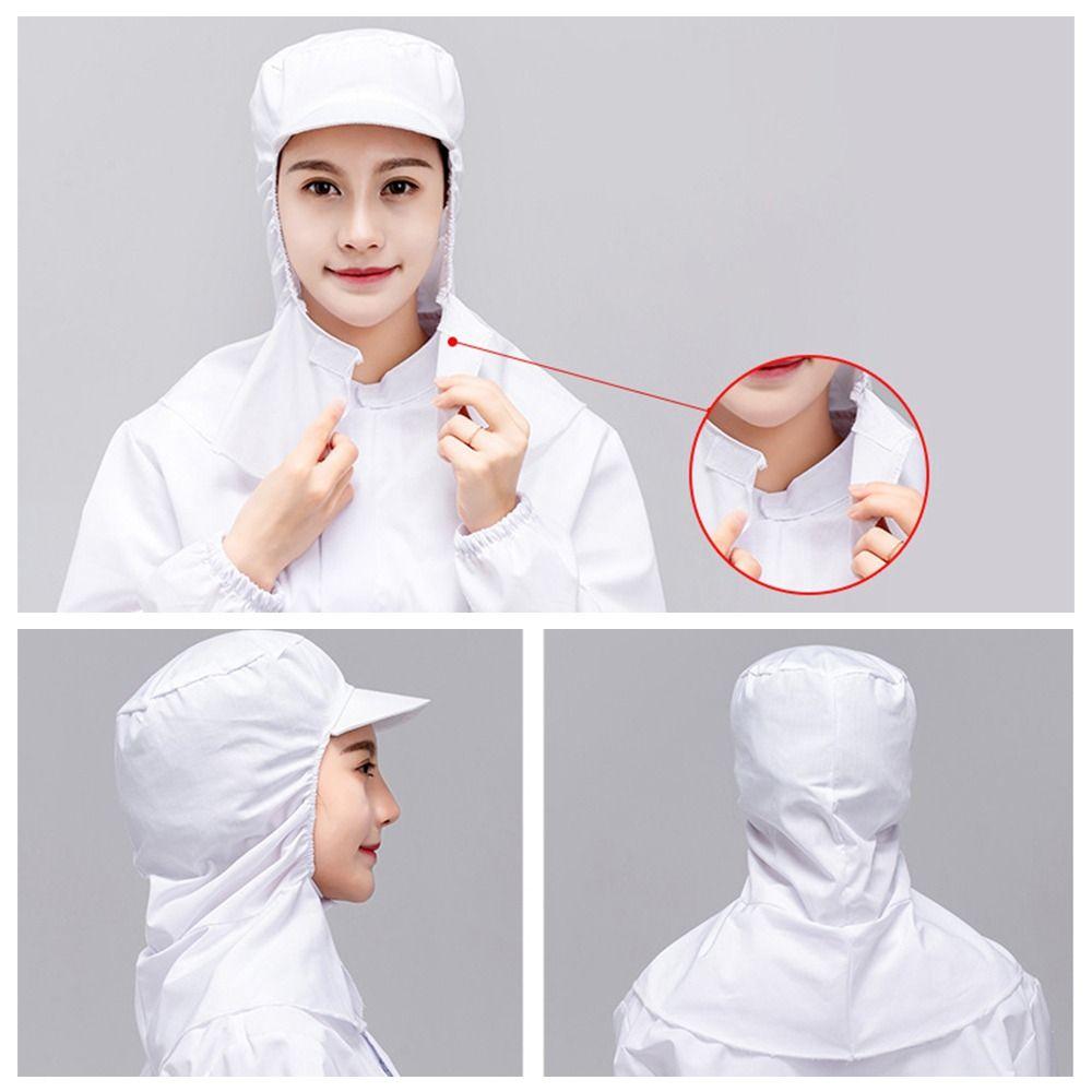 Breathable Dust-free Shawl Hat Solid Color Work Hat New Labor Protection Hat  Workshop