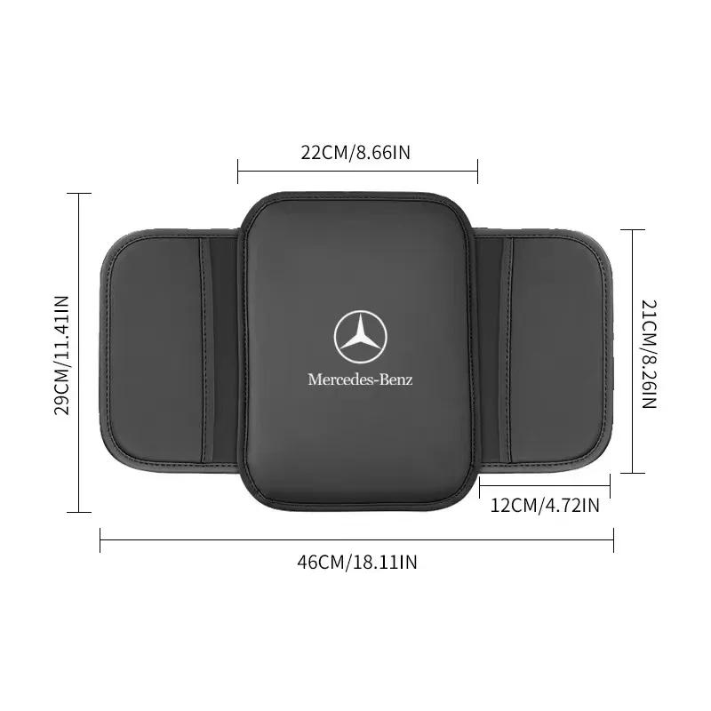 GLC GLB Car Armrest Box Pad Leather Auto Armrest Mat Car Accessories For Mercedes Benz S320 W164 W203 W204 W168 C180 E320 A200