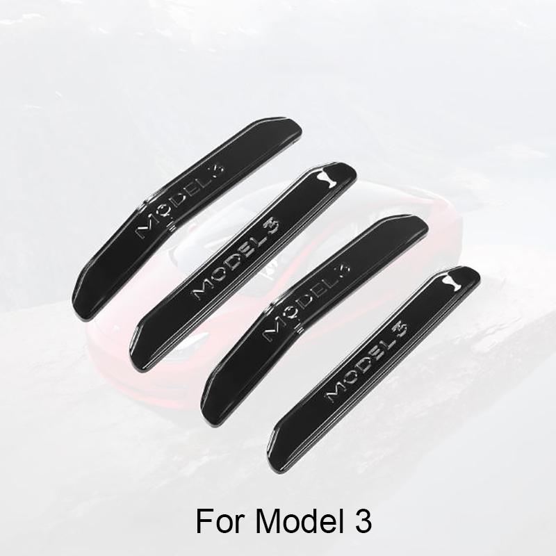 4 шт. для Tesla Model Y Model 3 двери автомобиля противоударные полосы ABS краска кузова антицарапины наклейки модификация аксессуары