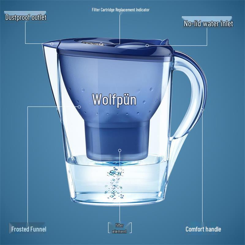 Кувшин-фильтр для воды с угольным фильтром для кухни