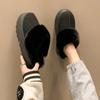 Женская одежда Mueller Shoes Тапочки из кроличьего меха Осень-зима Теплые Супер горячие ленивые домашние туфли Плоские тапочки с закрытым носком