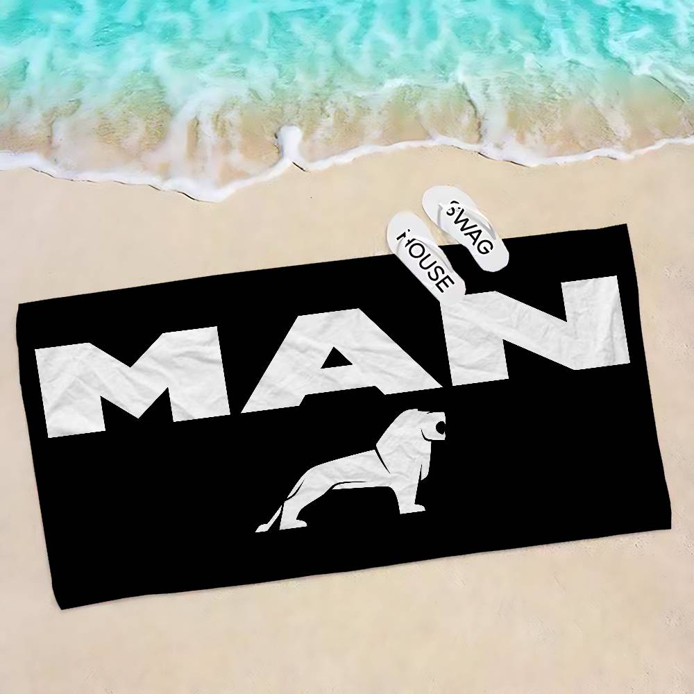 M-Man T-Truck Логотип Пляжное полотенце Цветные банные полотенца для девочки Микрофибра Быстросохнущее Без песка Пляж Йога Спа Тренажерный зал Бассейн