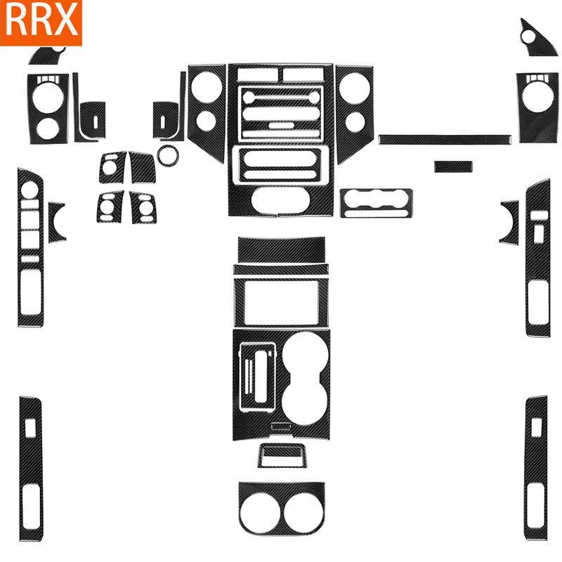 For Ford Expedition 2007-2014 Real Carbon Fiber Stickers Centre Radio AC CD Gear Shift Door Panel Car Accessories Decorative