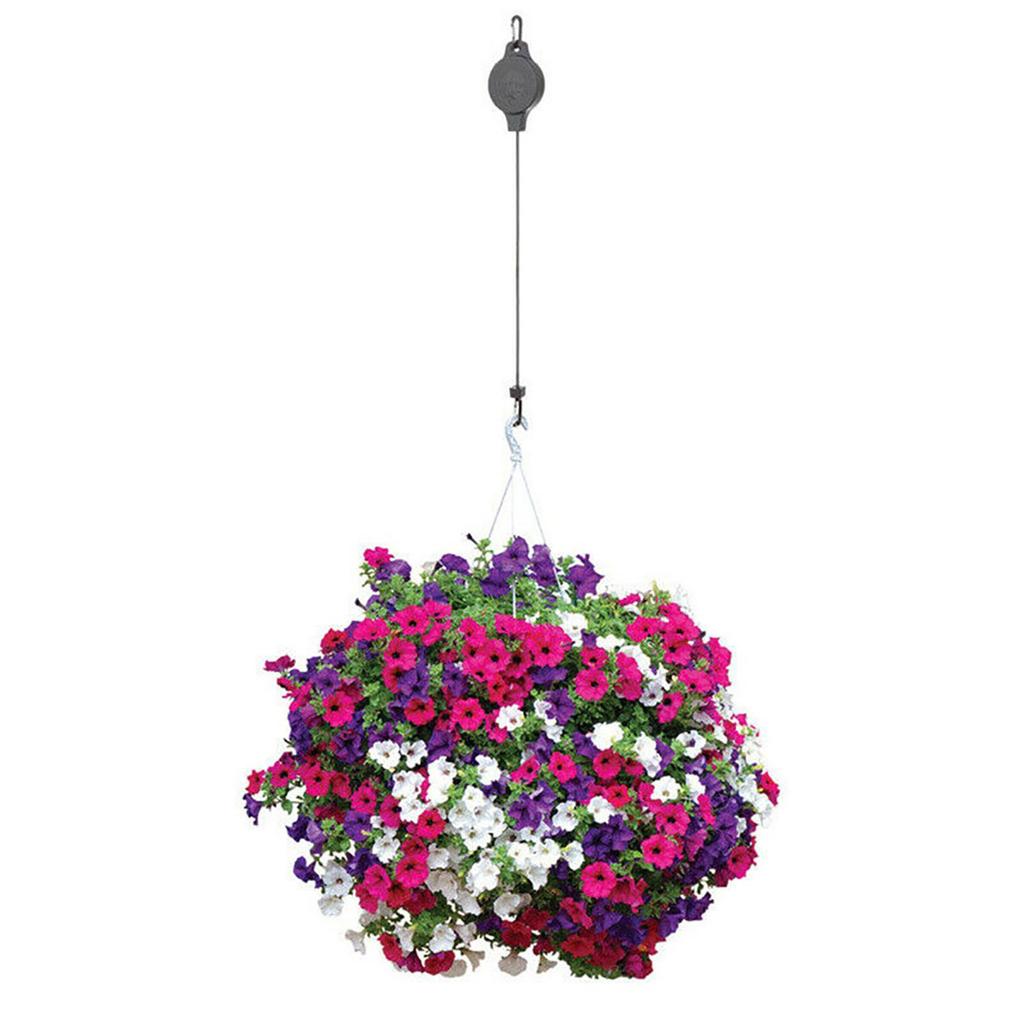 Телескопический шкив из стальной проволоки, подвесная корзина, стропа для садового растения, крючок для цветочного горшка