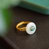 retro vintage Party Jewelry Elegant Open Trendy Lotus Ancient Ring Chinese Style Ring