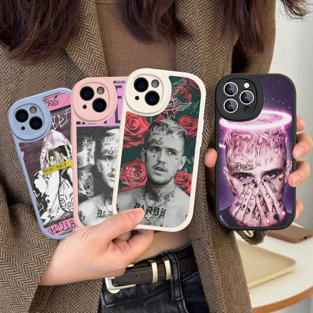 Чехол для телефона Emo Rapper Lil Peep для iPhone 16 15 14 11 12 13 Pro Max Plus Задняя кожаная оболочка