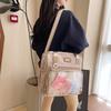 2025 High-value Nylon Bag College Style Transparent Shoulder Crossbody Pain Bag Leisure Bag Tutoring Bag Handbag Women