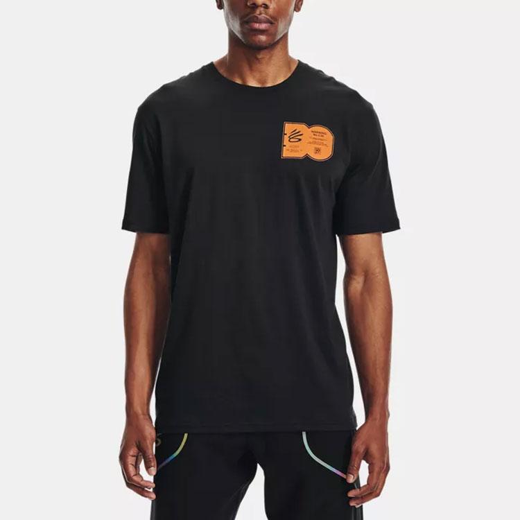 Under Armour Спортивная повседневная футболка с коротким рукавом Curry Series, мужские топы, черная 1364968-001