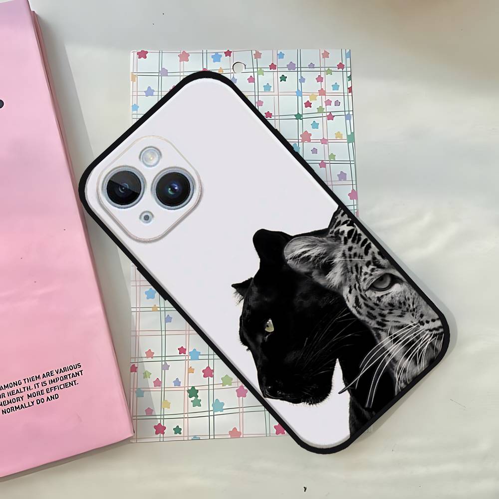 Чехол для телефона «Свирепый леопард» F-Ferocious Leopard для iPhone 1716 15 14 13 Pro Max 11 12 Mini X Xs XR Черный силиконовый чехол