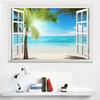 57*90cm 3D Beach Natural Scenery False Window Wall Painting Living Room Bedroom Removable Wall Sticker Hoom Decor