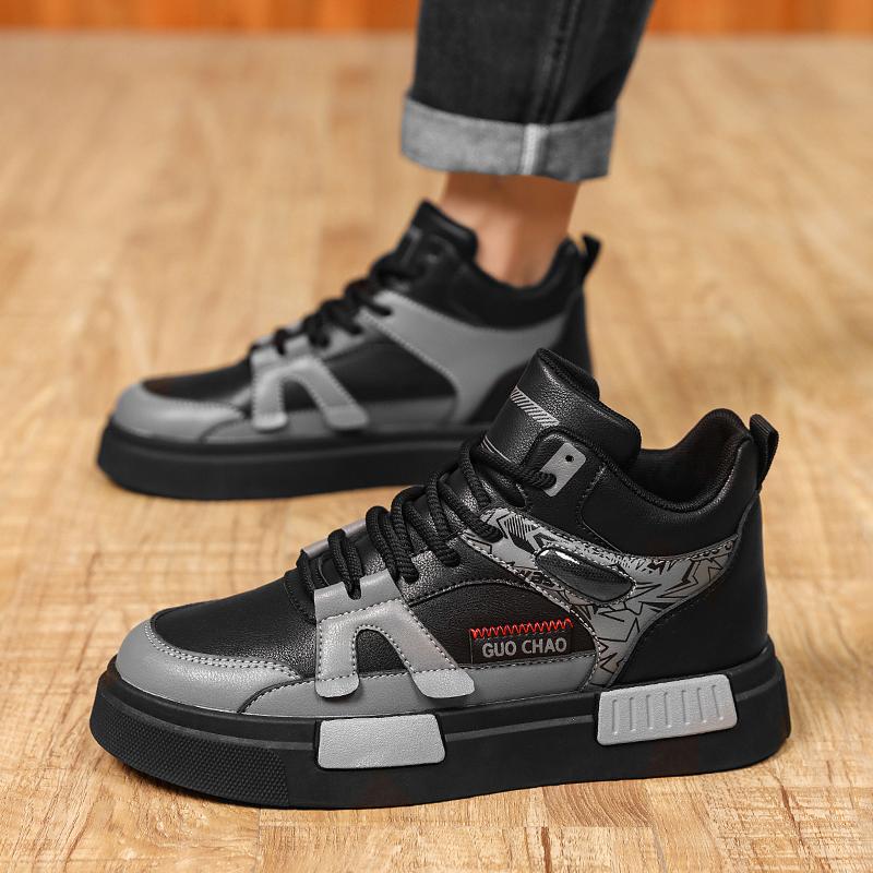 Мужская обувь Кроссовки Высокие мужские повседневные туфли Роскошные дышащие мужские туфли для ходьбы Трендовая кожаная обувь для мужчин Беговые кроссовки Мужская обувь