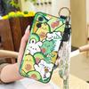 Back Cover Protective Phone Case For Cubot Note21 Cartoon Dirt-resistant Lanyard Anti-knock Wristband Ring Kickstand