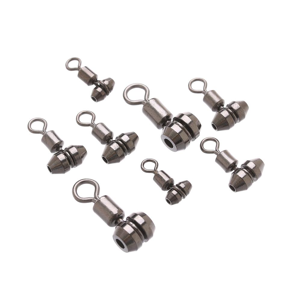 Portable Durable Stainless Steel Solid Rings Tackle Fishing Rolling Swivels Connector Ball Bearing