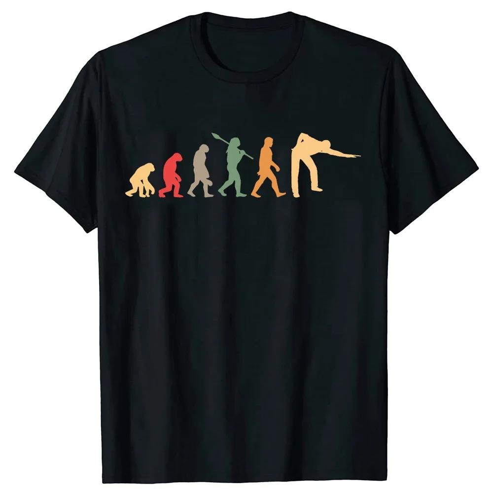 Funny Billiard Evolution Vintage Pool Classic T Shirt Summer Style Graphic Cotton Streetwear Short Sleeve Birthday Gifts T-shirt