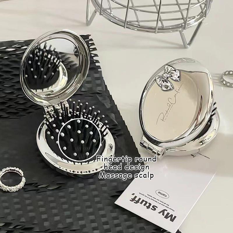 Бантик Расческа Складная Массажная Расческа Массаж Головы Расческа с Подушкой Безопасности Антистатическая Портативная Дорожная Расчески для Волос для Девочек Инструменты для Укладки