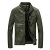 A New Men's PU Leather Jacket Spring and Autumn Men's Jacket Washed Thin Motorcycle Leather Jacket