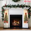 Merry Christmas Couplet Banner Triangular Tree 1 Pair Indoor Outdoor Decor