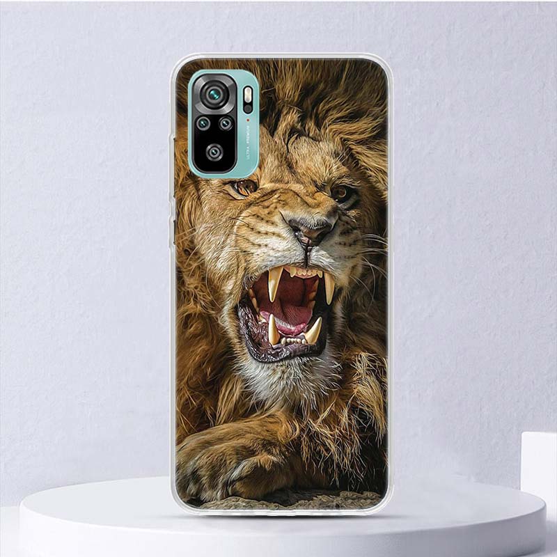 Lion Alpha Male Cub Soft Case For Xiaomi Redmi 10 10A 10C 9 9A 9C 9T Phone Cover 8 8A 7 7A 6 6A S2 K20 K40 Pro 10X Funda Coque
