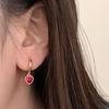 Серьги-подвески с изысканным разноцветным хрустальным сердцем на серебряной игле 925 пробы, роскошные серьги-кольца в форме сердца для женщин, модные украшения