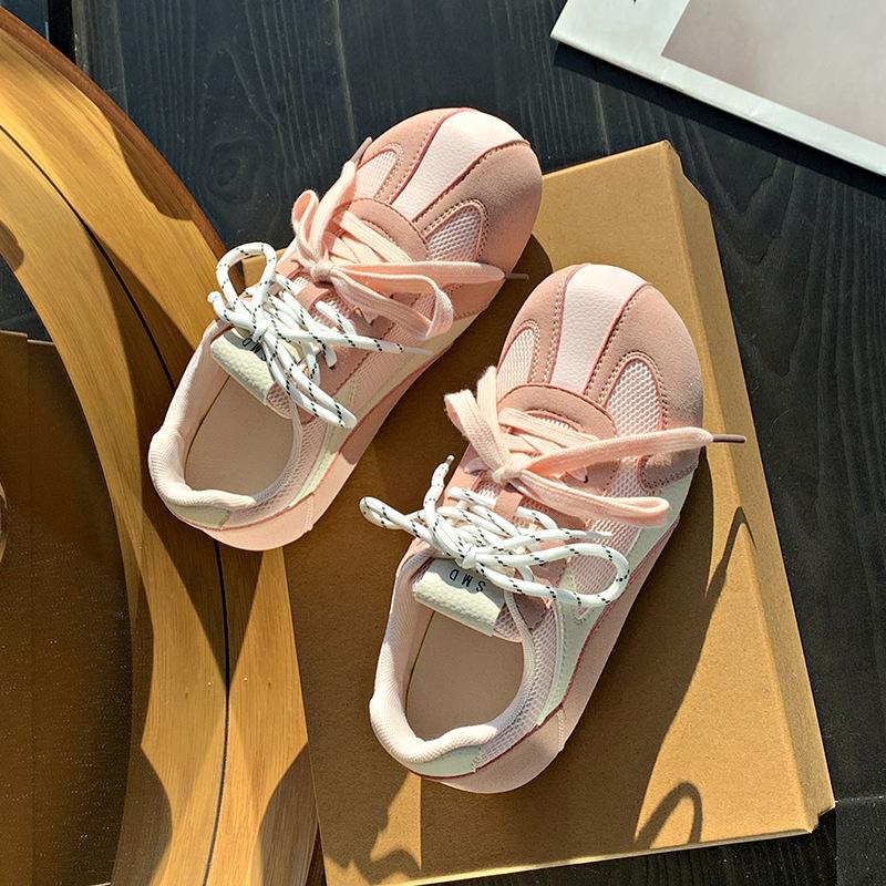 Ретро удобные мягкие туфли на платформе женские весна-лето новые круглые на шнуровке сетчатые дышащие повседневные спортивные туфли для моральной подготовки одинарные туфли