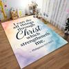 Philippians 4:13 Christian carpet Non-slip rug suitable for living room and bedroom sofas