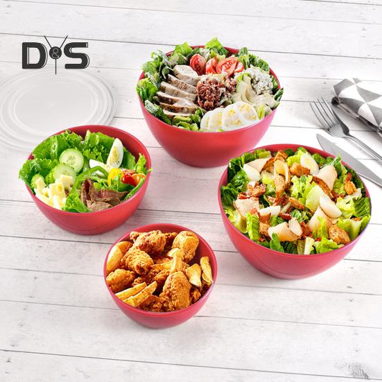 4 шт. миски для смешивания с крышками, контейнеры для салатов без бисфенола А, штабелируемые герметичные миски для хранения продуктов, набор мисок для приготовления еды для домашней еды на открытом воздухе