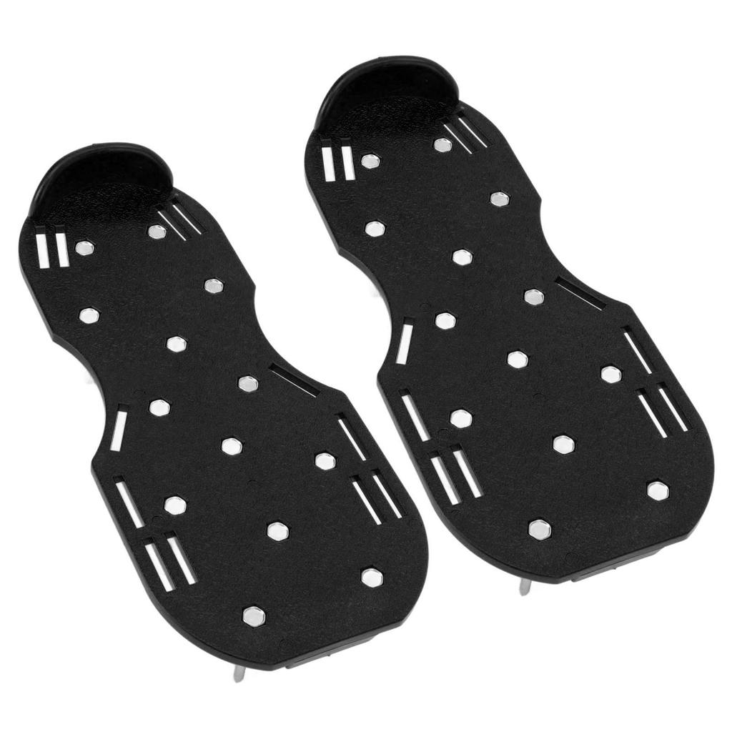 Шипованные ботинки для газона, треугольные ремешки с пряжками, аэратор для газона, шипованные ботинки, скарификаторы для сада, черные