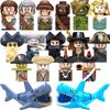 Classical Movie Pirates Of The Caribbean Ghost Shark Jack Sparrow Jones Model Building Blocks Enlighten Bricks Toys For Children
