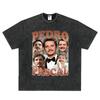 2026 Hot Sale Actor Pedro Pascal Fans Gift Graphic T Shirt Vintage Washed Pedro Pascal T-shirts Men Women Hip Hop Punk Streetwear Oversized Tshirt