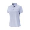 Soft And Comfortable Breathable Solid Color Polo Shirt Women Tops Frost-Blue APLV294-3