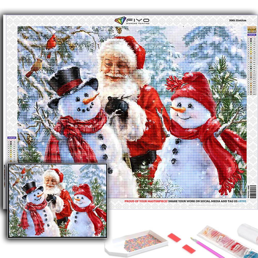 5D алмазная живопись полная алмазная Рождественская елка Санта-Снеговик Алмазная картина ручная работа Diy Алмазная мозаика картина украшение дома