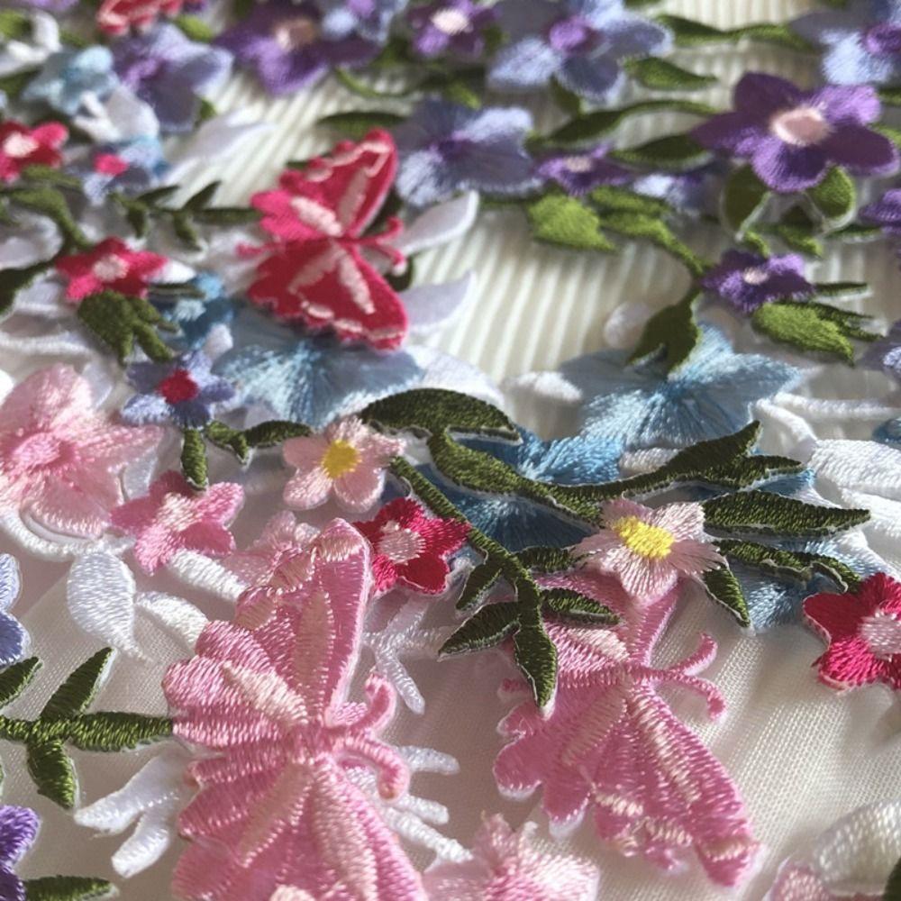 With Adhesive Patches Craft Garment Sewing Fabric Sticker Patch Applique Clothing Embroidery
