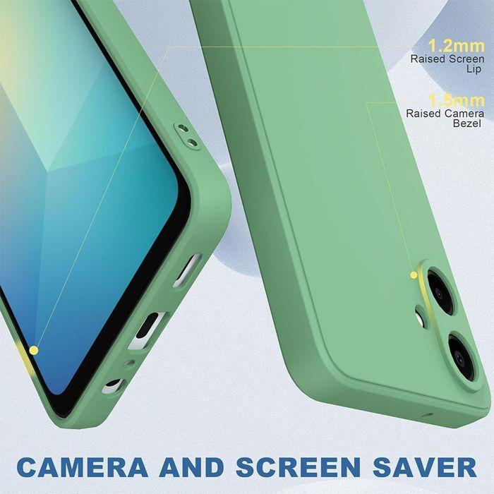 Coque de Protection - BOOLING - Samsung Galaxy A07 - Silicone Léger Anti-Rayures Antichoc Mat Vert