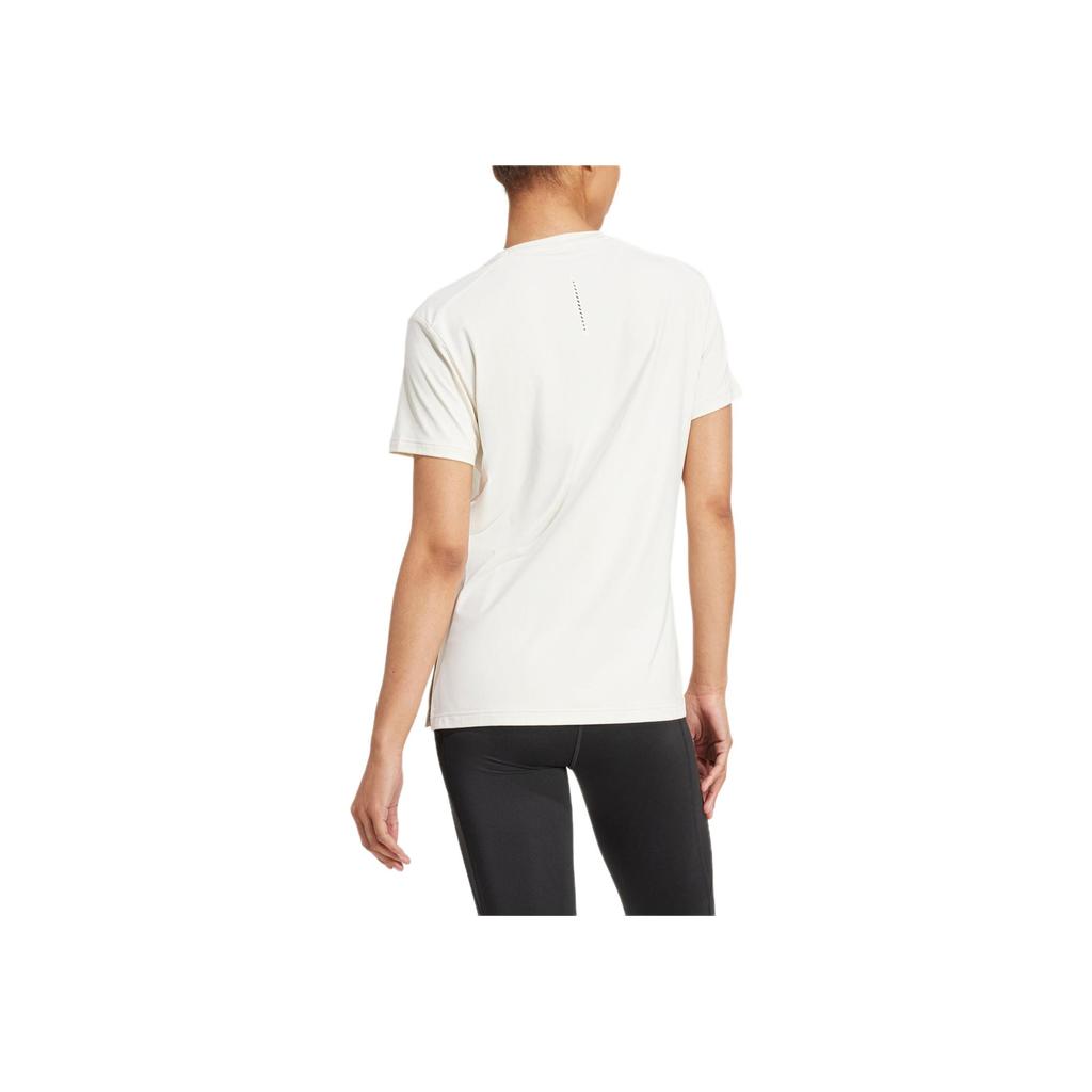adidas Футболка Cooltouch Crewneck, однотонная, спортивная, для фитнеса, с круглым вырезом, коротким рукавом, с заниженной линией плеч, женские топы, розовые, белые JN9617