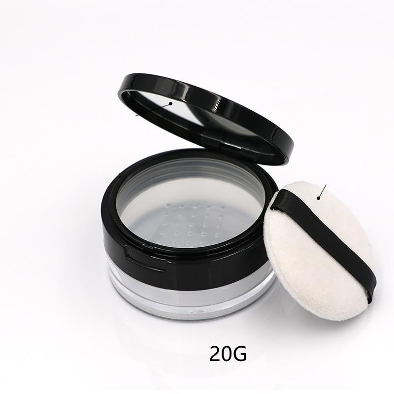 Портативная пластиковая пудреница, ручная пустая пустая пудреница с ситом, косметическая дорожная банка для макияжа, сито-контейнер