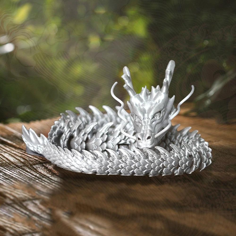 30см 90см 3D-печатные соединенные ornaments Божественного Дракона Сочленения Могут Двигаться Креативные Растения-Драконы Украшение для Скалы Аквариума