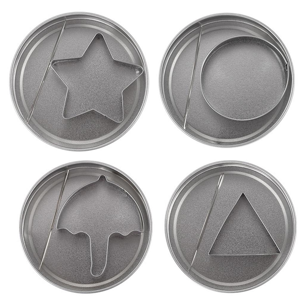 Stainless Steel Fondant Mold Cookie Stamper Korean Dalgona Candy Cookie Making Cutter Molds for Cookies Biscuit Pastry Dough