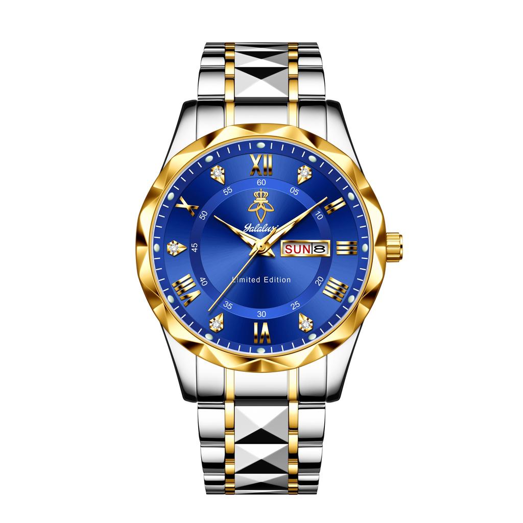 YaLaLuSi Men's Fashion Water-Resistant Business Luxury Steel Bracelet Watch – A Perfect Gift reloj hombre reloj mujer boys