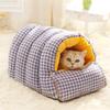 Winter Warm Cat Sleeping Bag Cozy Plush Burrow Cave Bed for Kitty Pet Supplies