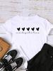(Asian Size) T Shirt Fashion Love Letter Trend Cute Women Print Lady Female Graphic Casual Short Sleeve T-shirts Tee Top Clothing
