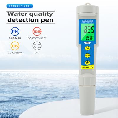 Водонепроницаемый измеритель EC/TEMP/TDS/PH/TEMP Тестер качества воды Анализатор ЖК-дисплей для аквариума бассейна 1-14 PH-метр