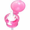 Skater Push Type Plastic Bottle Straw Cap 350ml 500ml Pink PSHC3-A