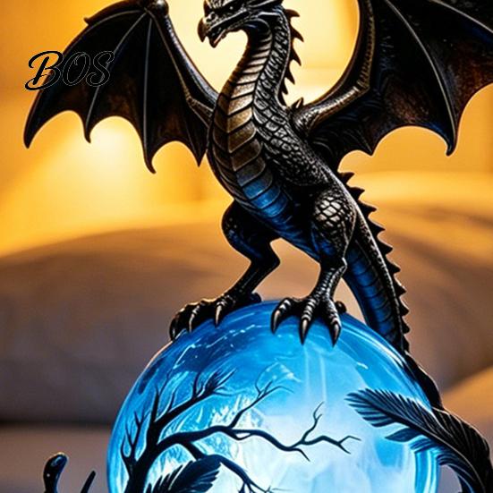 Dragon Wings LED Light Ornament USB Powered Light, Gothic Style Decorative Ornament, Lantern Decor Bedside Desk Lamp for Holiday Atmosphere,